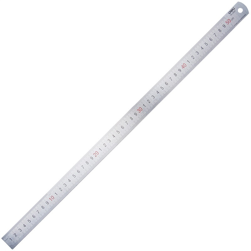 得力(deli) 8464 50cm不锈钢直尺 测量绘图刻度尺子